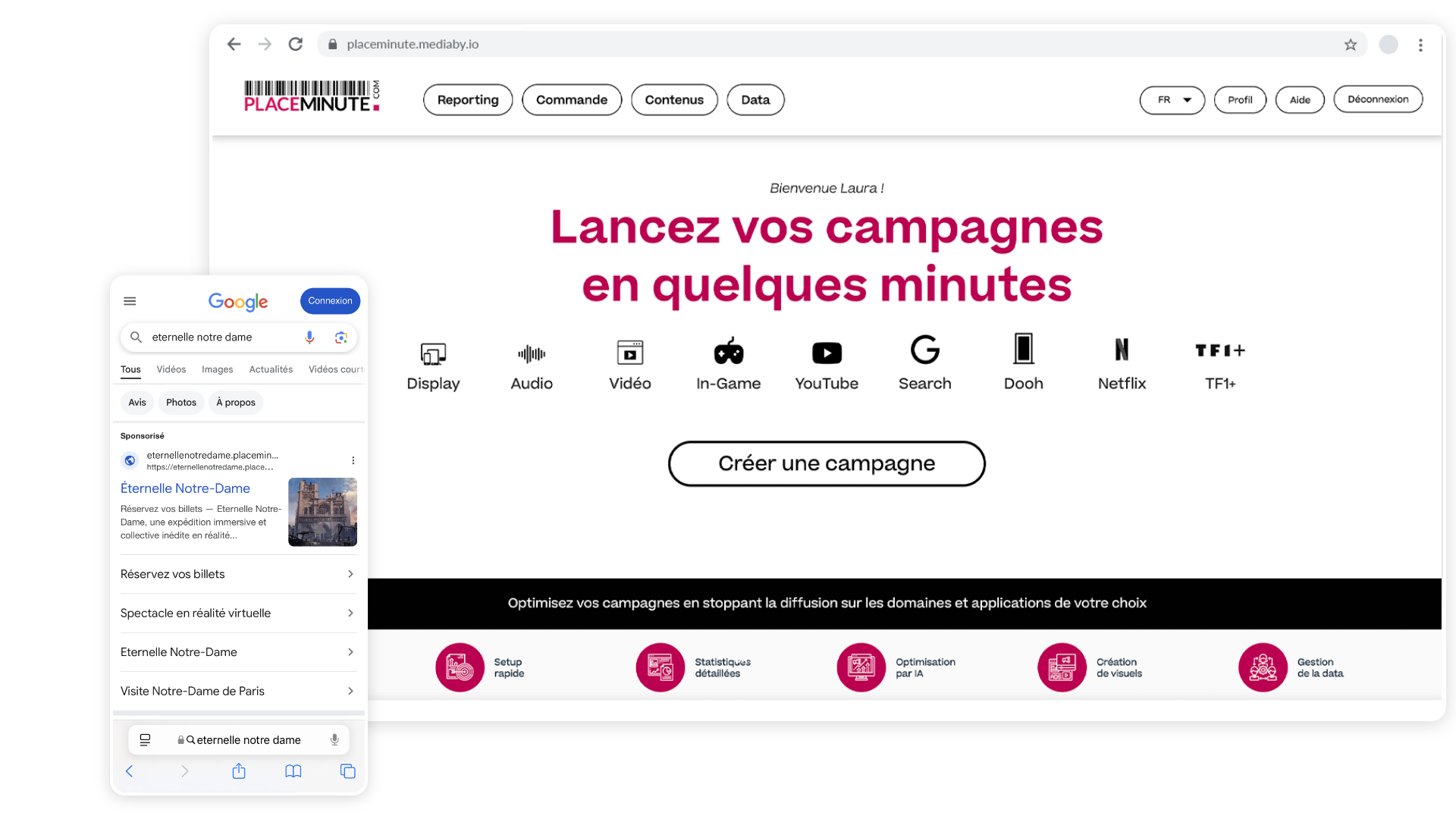 Pilotez vos campagnes publicitaires avec CommMinute