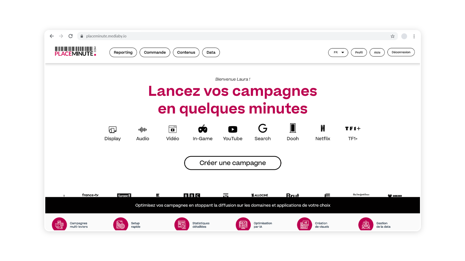 CommMinute – Campagnes publicitaires - Outil